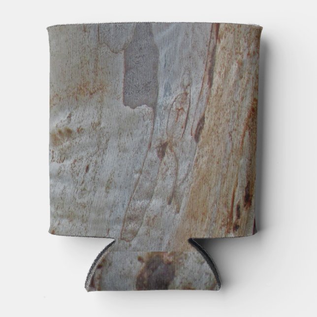 Rustikales graubraunes Foto Bark Outdoor Nature Dosenkühler (Vorderseite)