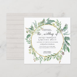 Rustikales graues Holz Eukalyptus Foliage Wasserfa Einladung