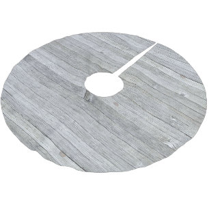 Rustikales graues Holzgewebe Polyester Weihnachtsbaumdecke