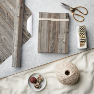 Rustikales graues Holztonpapier Geschenkpapier