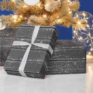 Rustikales graues Holzumschlagpapier Geschenkpapier