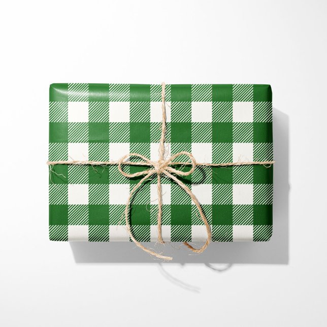 Rustikales Green Buffalo Kariert Geschenkpapier (Von Creator hochgeladen)