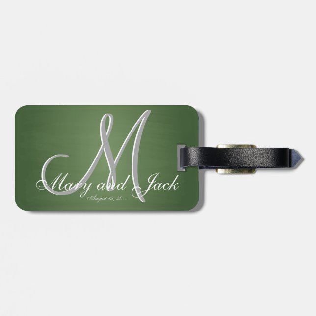 Rustikales Green Chalkboard Old School Budget Valu Gepäckanhänger (Rückseite horizontal)