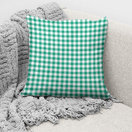 Rustikales Green Gingham Karos Pattern Kissen