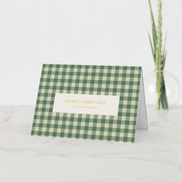 Rustikales Green Gingham Moderne Weihnachten
