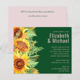 Rustikales Grün mit Sonnenblumen Hochzeitbudget