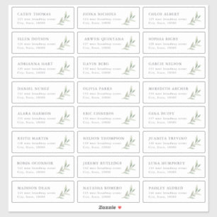 Rustikales Grüne Hochzeitsgast-Label Aufkleber