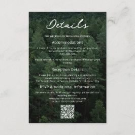 Rustikales grünes Foto für Hochzeiten Begleitkarte