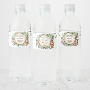 Rustikales Grünwald Kinderdusche Favoriten Wasserflaschenetikett
