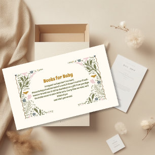 Rustikales Grünwaldbuch für Baby Begleitkarte