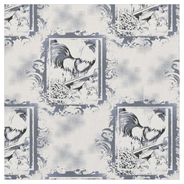 Rustikales Hahn-Baumwollgewebe Stoff (Nahaufnahme)