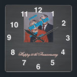 Rustikales Halbpension Jahrestag Quadratische Wanduhr<br><div class="desc">Unvoreingenommen und viereckig,  wie das Sprichwort geht.
Halten Sie Ihr Shirt.
Sie versuchten sehr schwer,  wie ein Knüppel zu trinken.
Alles bis auf das Skulpturenbecken ging in dieses Design.
Sie war so entspannt wie eine sehr leere rutabaga.</div>