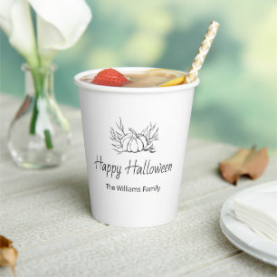 Rustikales Halloween-Party Simple Fall Pumpkin Pappbecher