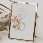 Rustikales handgeschriebenes Skript 6 Wedding Tischnummer<br><div class="desc">Ein elegantes 6-Blumendesign für alle Jahreszeiten,  in verschiedenen Farbtönen von Creme,  Grün und Bordeaux,  mit handgeschriebenen Kalligrafien-Skripten macht Ihren Hochzeitstisch zu einem absoluten Highlight. Ideal für Hochzeitsessen nach Partys,  Brautpartys und vielem mehr.</div>