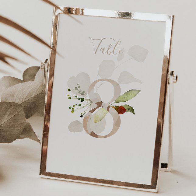 Rustikales handgeschriebenes Skript 8 Wedding Tischnummer (Von Creator hochgeladen)