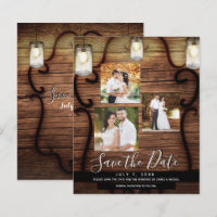 Rustikales Hanging Lights Wedding Foto Save the Da