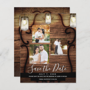 Rustikales Hanging Lights Wedding Foto Save the Da