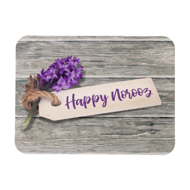 Rustikales Happy Noroz Hyacinth - Flexibles Magnet (Horizontal)