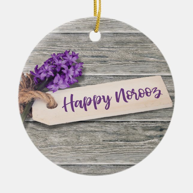 Rustikales Happy Noroz Hyacinth - Ornament (Vorne)