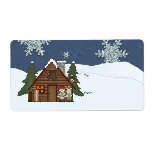 Rustikales Häuschen-Land-Kabinen-Weihnachten