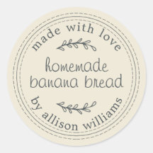 Rustikales hausgemachtes Bananenbrot Antikes Weiß