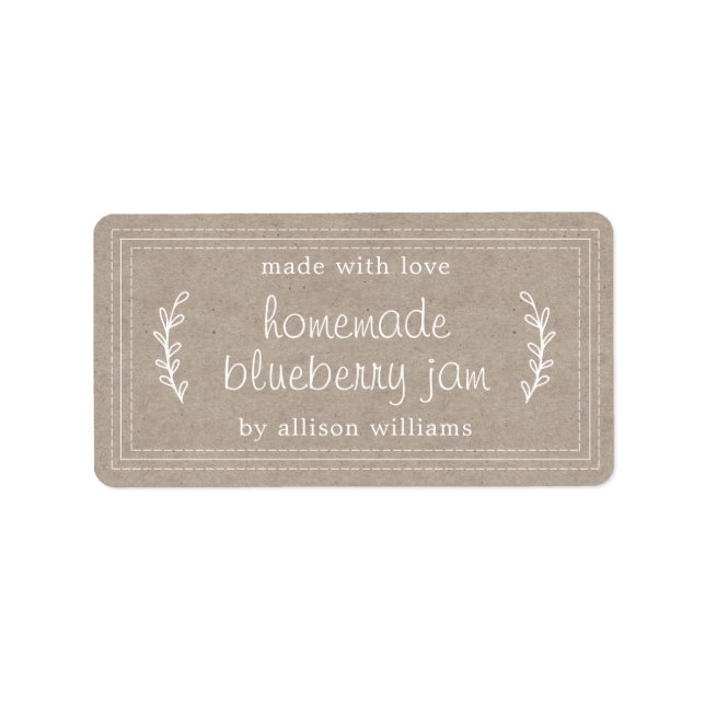 Rustikales, hausgemachtes Blueberry Jam Canning Kr Adressaufkleber (Vorne)