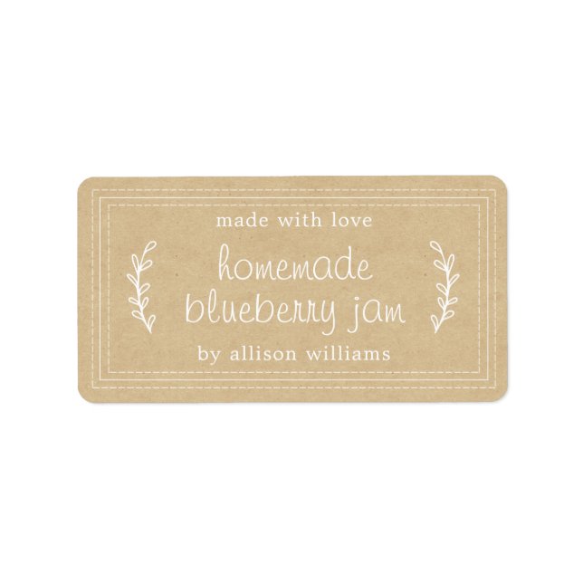 Rustikales, hausgemachtes Blueberry Jam Canning Kr Adressaufkleber (Vorne)