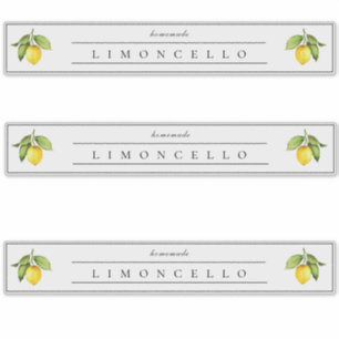 Rustikales, hausgemachtes Limoncello-Display-Label Aufkleber