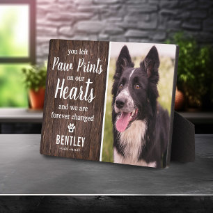 Rustikales Haustier-Gedenkmal   Foto Keepake Fotoplatte