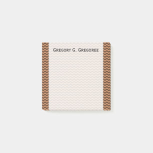 Rustikales hellbraunes u. dunkles gewelltes Profil Post-it Klebezettel