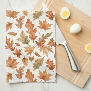 Rustikales Herbst-Ahornblatt-Muster Küchentuch
