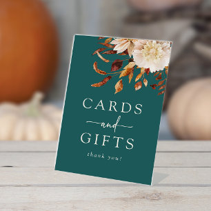 Rustikales Herbst Teal Sockelschild