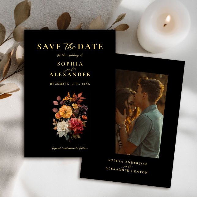 Rustikales Herbstblühen Save the Date Einladung (Von Creator hochgeladen)