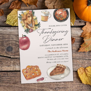Rustikales Herbstessen Erntedank Türkei Einladung