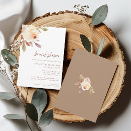 Rustikales Herbstfallen florales Brautparty Einladung