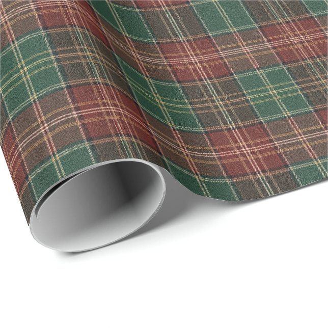 Rustikales Herbstkaromuster Geschenkpapier (Rolleneckpunkt)