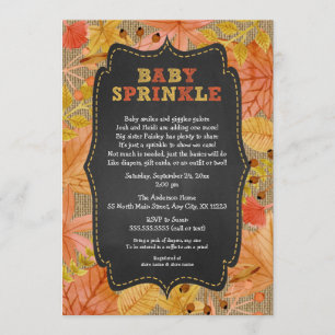 Rustikales Herbstlaub-Baby besprühen/Babydusche Einladung