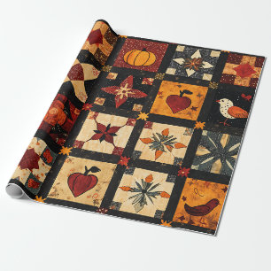 Rustikales Herbstmuster-Muster Bauernhof Geschenkpapier