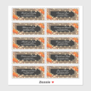 Rustikales Herbststername und Adressenaufdruckssie Aufkleber