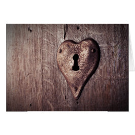 Rustikales Herz-geformter Verschluss in der