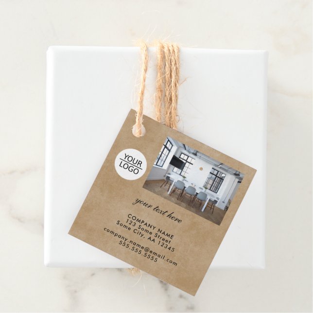 Rustikales Hinzufügen eines benutzerdefinierten Te Geschenkanhänger (Beispiel)