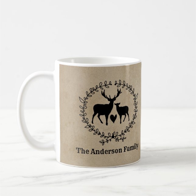 Rustikales Hirsch Kaffeetasse (Links)