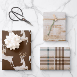 Rustikales Hirschfest Geschenkpapier Set