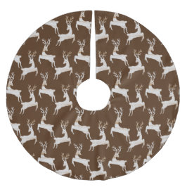 Rustikales Hirschhaut Polyester Weihnachtsbaumdecke