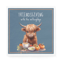 Rustikales Hochland Kuh Friendsgiving Luncheon