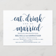 Rustikales Hochzeitessen, Probe Navy Blue