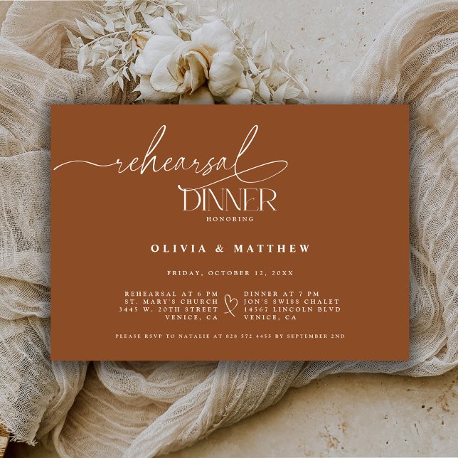 Rustikales Hochzeitsessen Probe Einladung (Von Creator hochgeladen)