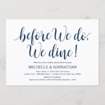 Rustikales Hochzeitsessen, Probe Navy Blue
