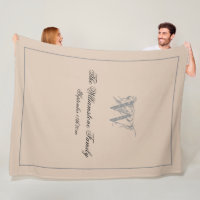 Rustikales Hochzeitsgeschenk Nachname Chic Monogra