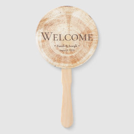 Rustikales Hochzeitsholz-Brautparty Fächer